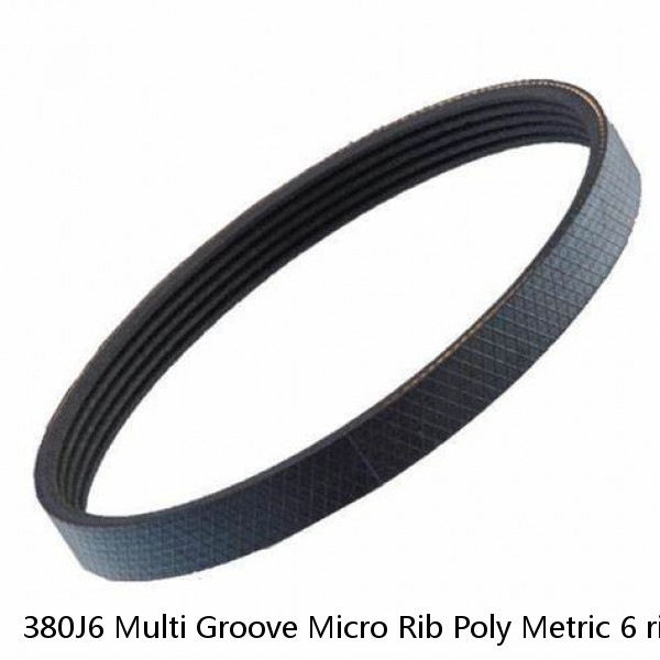 380J6 Multi Groove Micro Rib Poly Metric 6 ribbed V Belt 380-J-6 380 J 6